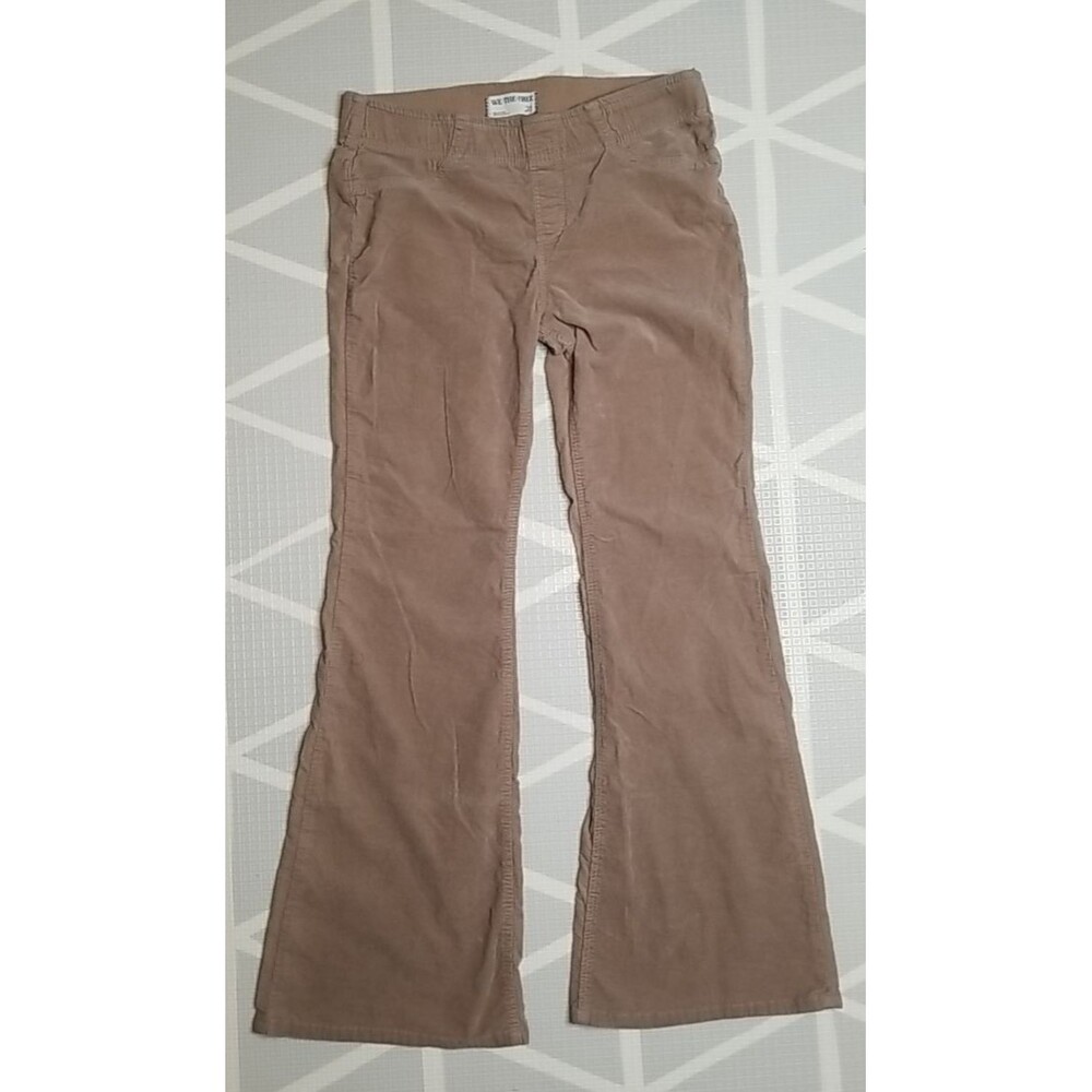 WE THE FREE Womens Pants 29 Beige Brown Pinwhale Corduroy Flare Leg Boho Granola